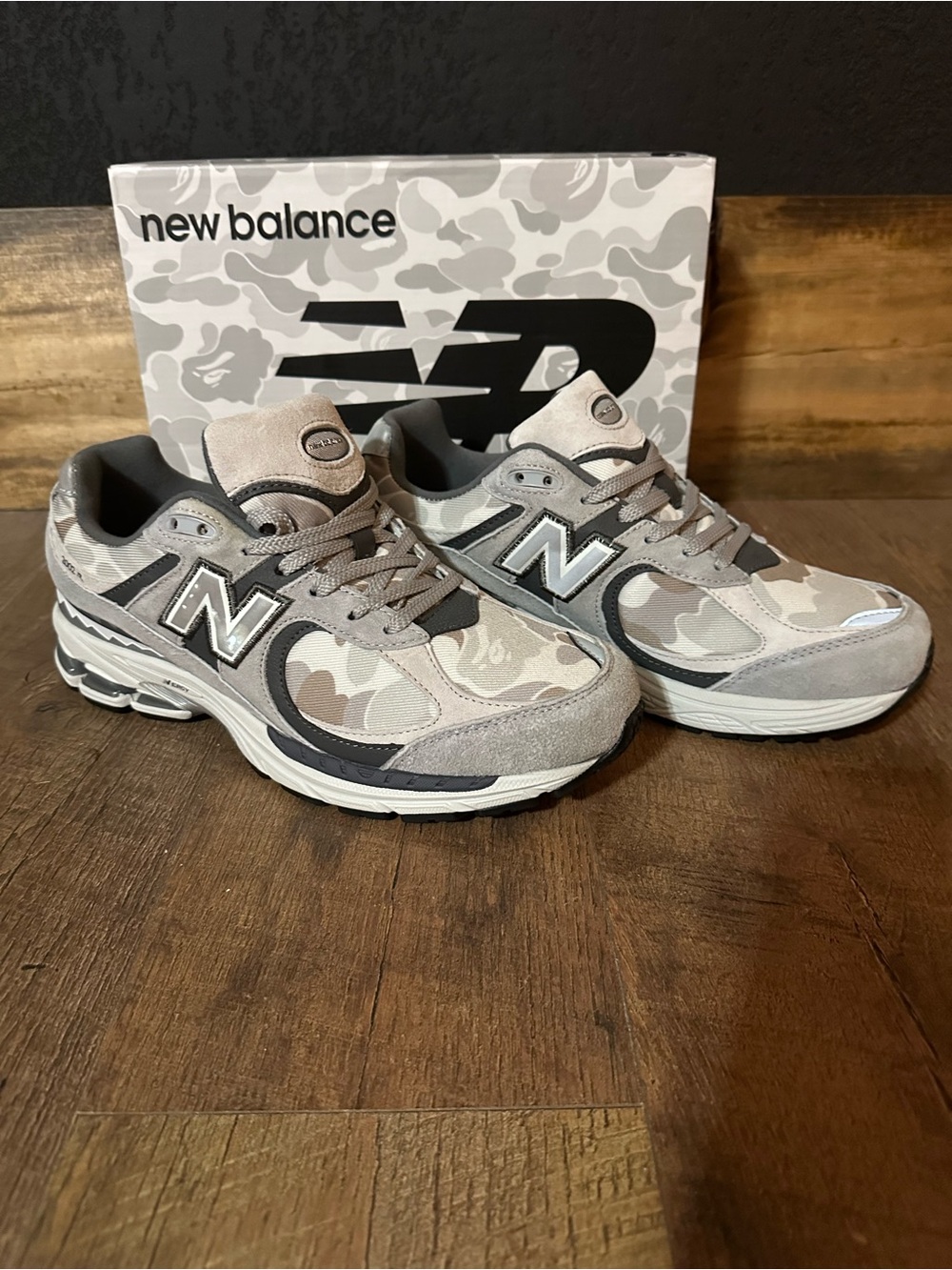 BAPE x New Balance 2002R Grey Camo Apes Together Strong Men’s 9.5